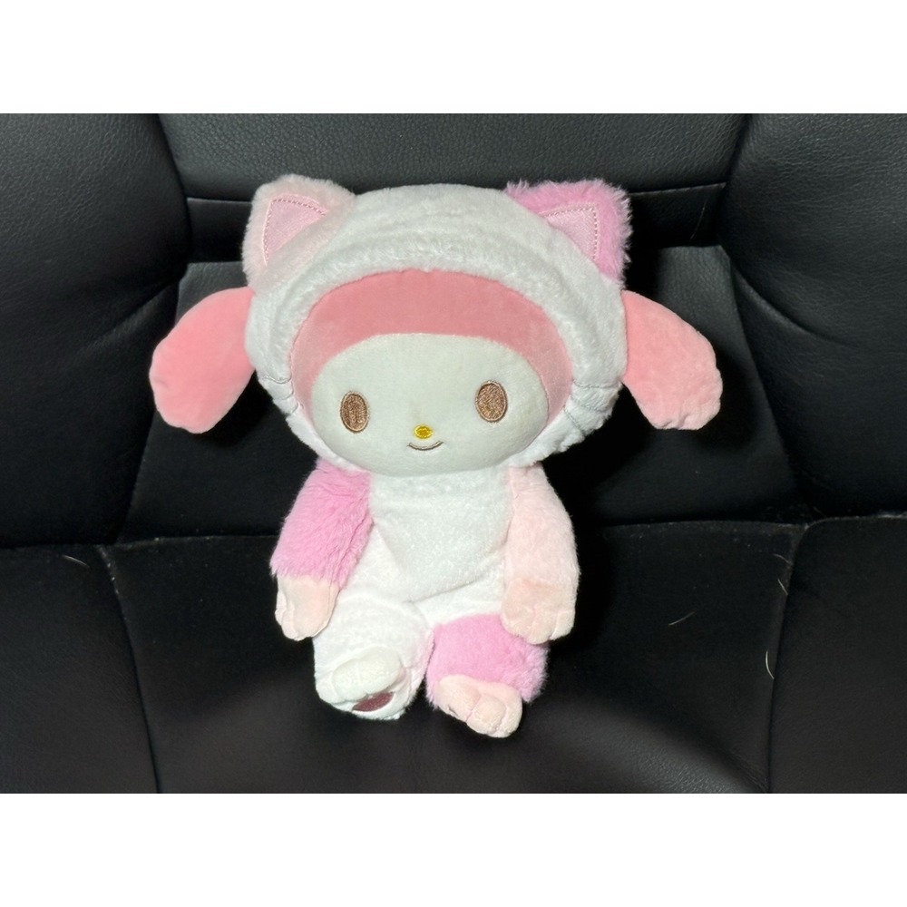 Sanrio My Melody Plush Pink &‎ White Bunny Costume w/ Yellow Bow Collectible